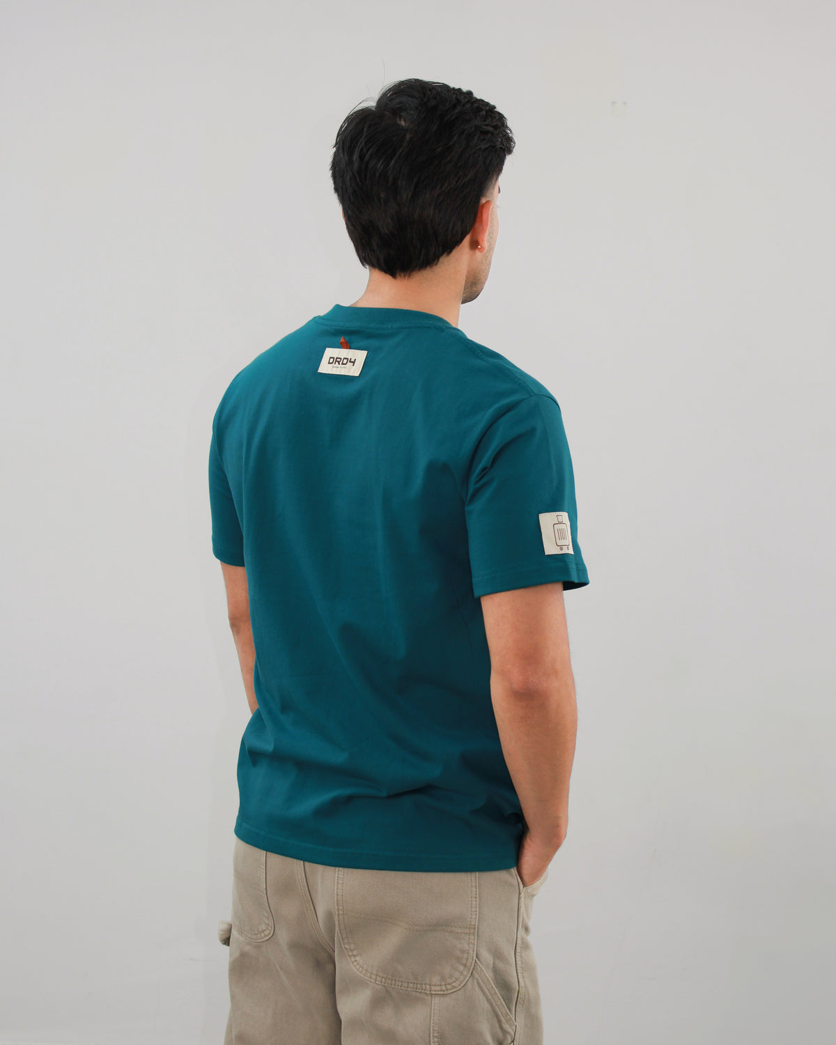 Azul turquesa - Camiseta slim DRD4